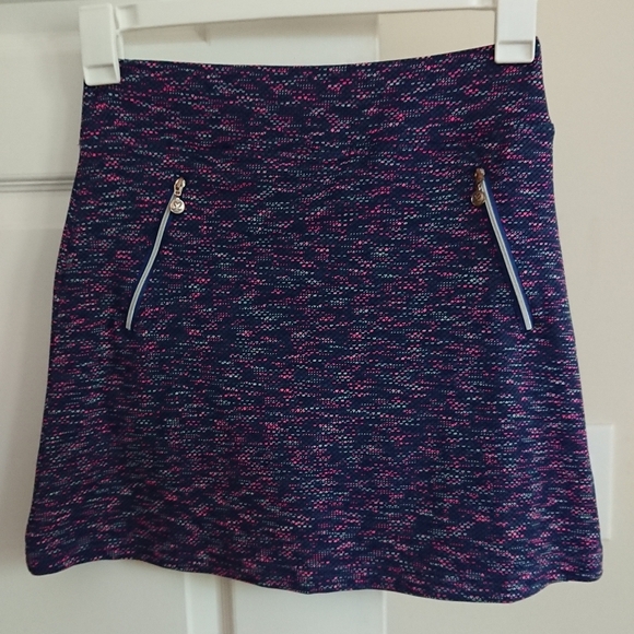 DAILY SPORTS BORN IN SWEDEN Navy Purple Zippered Tennis Skort XS - Picture 1 of 12
